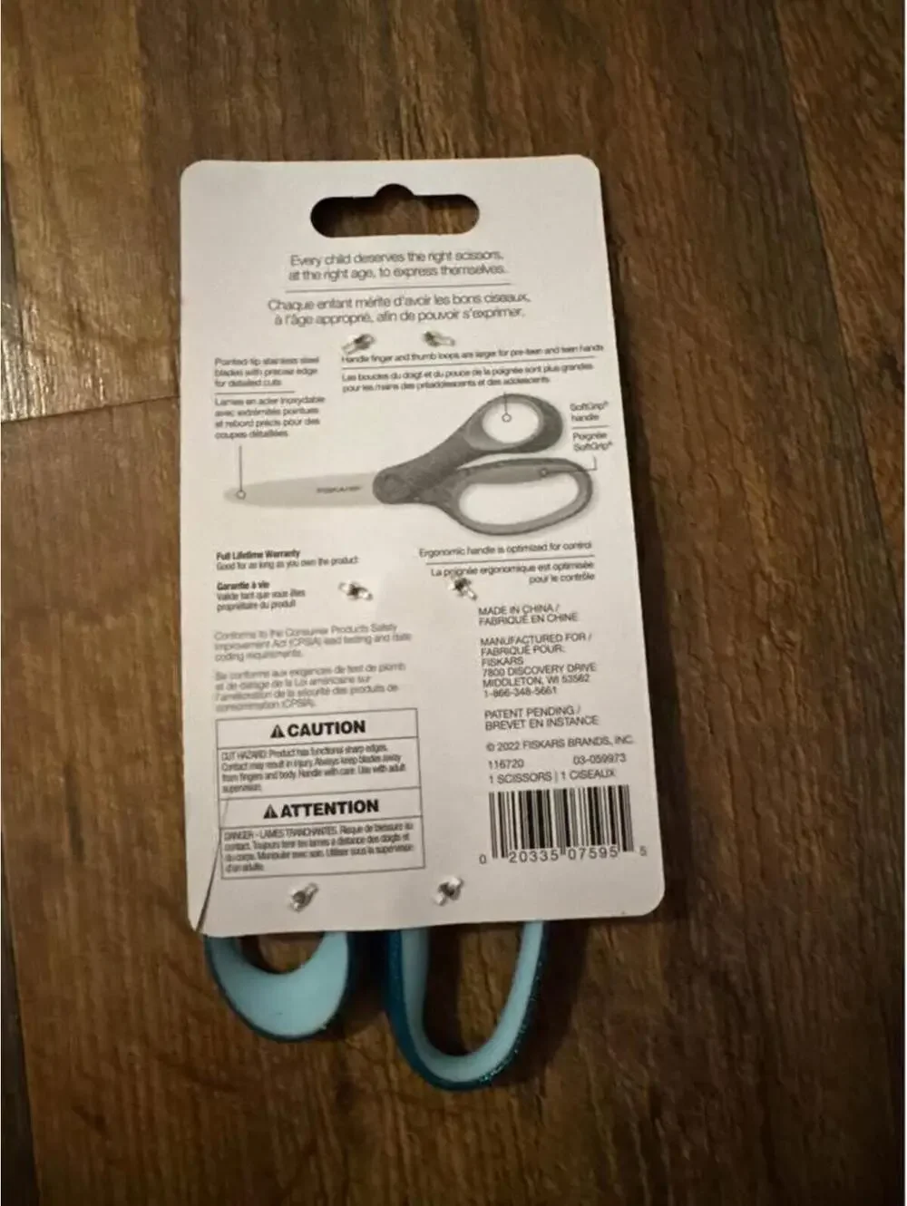 Fiskars 7 inch Student Scissors 12+ Teal Glitter